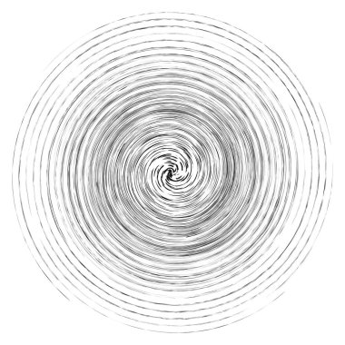Leke, leke, grungy monochrome, siyah-beyaz volute, girdap şeklinde. Bükülmüş sarmal element. Döndürme, döndürme ve bükme konsepti tasarımı. Soyut gri pullu spiral, girdap, girdap çizimi