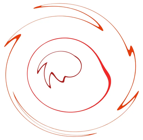 Monochromatyczne Pierścienie Cykliczne Rowerowe Pierścienie Koncentryczne Obrotowa Spirala Wir Wir — Wektor stockowy