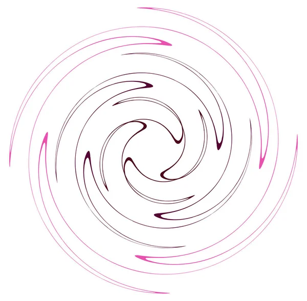 単環同心円状の環です 渦巻渦巻渦巻渦巻 抽象的な円や放射状のループの形や — ストックベクタ