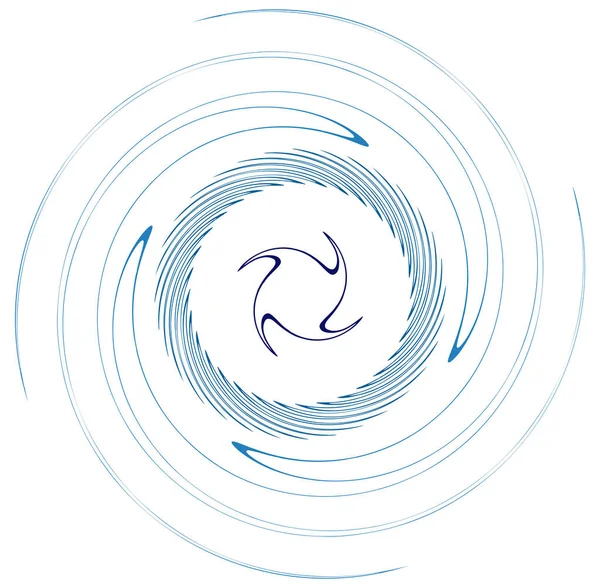 Cíclico Monocromático Anéis Concêntricos Ciclo Espiral Giratória Vórtice Turbilhão Abstrato — Vetor de Stock