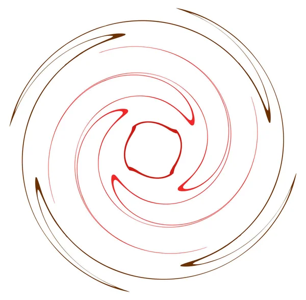 Монохромные Циклические Цикличные Концентрические Кольца Вращающаяся Спираль Вихрь Вихрь Абстрактная — стоковый вектор