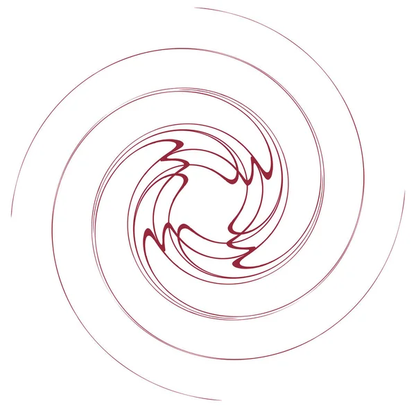 Monocromatico Ciclico Ciclo Anelli Concentrici Spirale Ruotata Vortice Vortice Astratto — Vettoriale Stock
