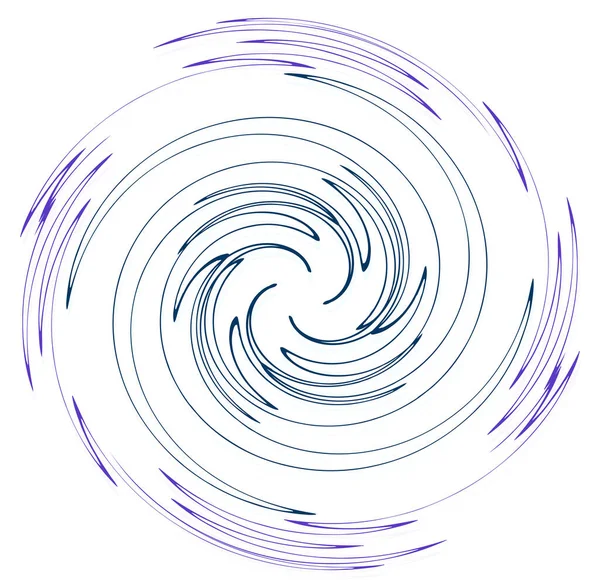 Monochromatyczne Pierścienie Cykliczne Rowerowe Pierścienie Koncentryczne Obrotowa Spirala Wir Wir — Wektor stockowy