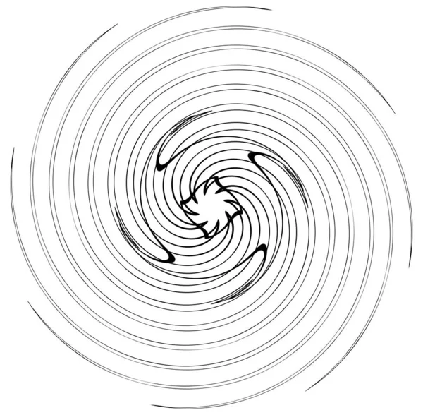 Einfarbige Voluten Wirbelformen Verdrehte Helixelemente Konzeption Für Rotation Spin Und — Stockvektor