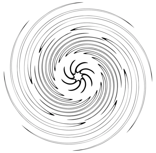 Einfarbige Voluten Wirbelformen Verdrehte Helixelemente Konzeption Für Rotation Spin Und — Stockvektor