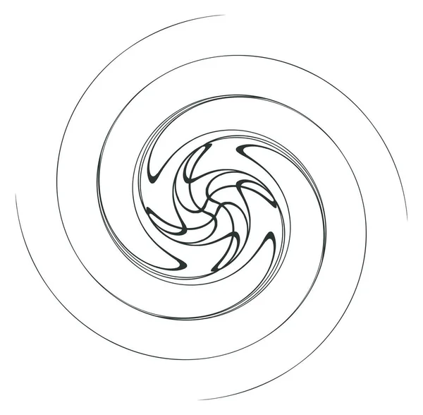 単色のボリューム 渦の形 ねじれたらせんの要素 ねじれの概念設計 — ストックベクタ