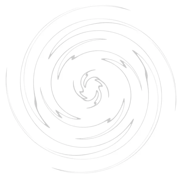 Monokroma Volut Virvelformade Former Vridna Spiralelement Rotation Spinn Och Twist — Stock vektor