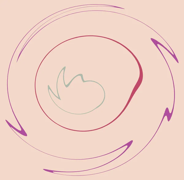 Jednotlivé Skvrnité Pestrobarevné Barevné Spirály Vířící Točící Prvek Kroucené Cyklické — Stockový vektor