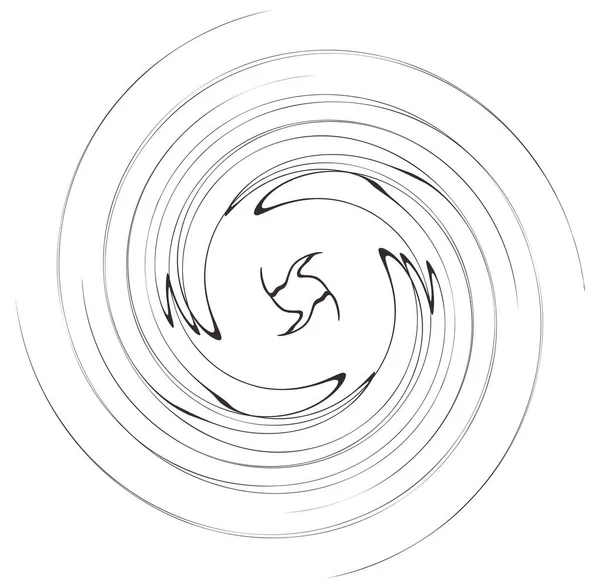 Volute Monochrome Formes Vortex Eléments Hélice Torsadés Conception Concept Rotation — Image vectorielle