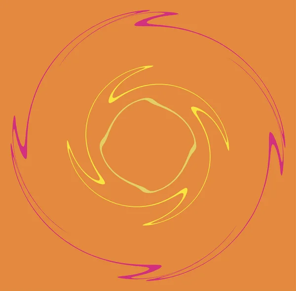 単一の斑状 多色とカラフルなスパイラル 渦巻き ツイル要素 ねじれた円形 放射状 渦の形を背景色 — ストックベクタ