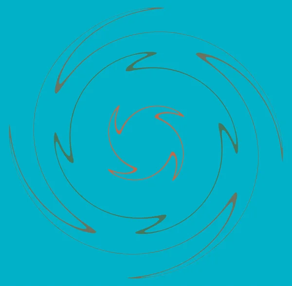 Fläckig Flerfärgad Och Färgglad Spiral Virvlande Virvlande Element Vriden Cyklisk — Stock vektor