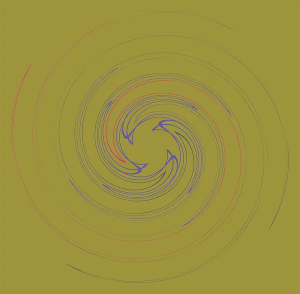 Tek Noktalı Çok Renkli Renkli Spiral Girdap Dönme Elementi Çarpık — Stok Vektör