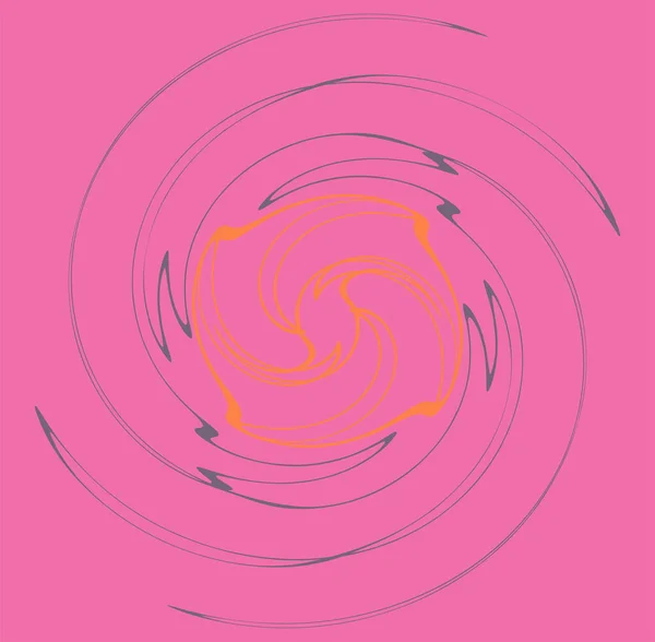 Pojedynczy Cętkowany Wielobarwny Kolorowy Spirala Wirujący Twirl Element Pokręcone Cykliczne — Wektor stockowy