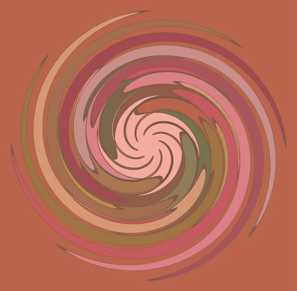 Kleurrijke Multicolor Monochrome Cyclische Cyclus Concentrische Ring Draaiende Spiraal Draaikolk — Stockvector