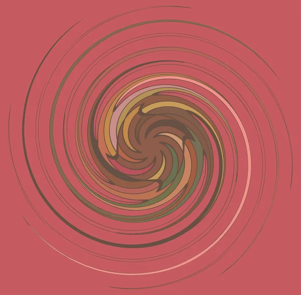 Anel Cíclico Colorido Multicolorido Monocromático Ciclo Concêntrico Espiral Giratória Vórtice —  Vetores de Stock