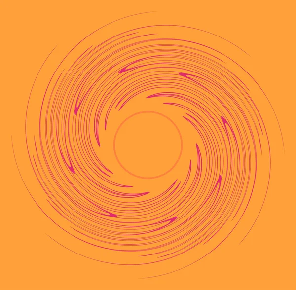 Anel Cíclico Colorido Multicolorido Monocromático Ciclo Concêntrico Espiral Giratória Vórtice —  Vetores de Stock