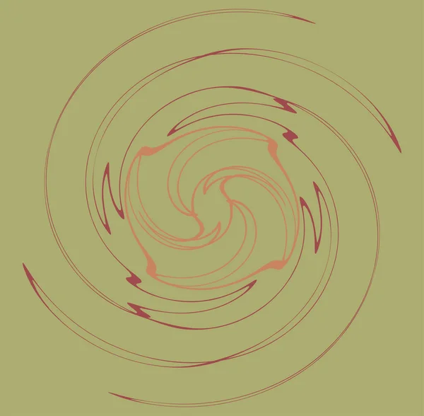 Farbenfroher Mehrfarbiger Und Monochrom Zyklischer Zyklischer Konzentrischer Ring Drehspirale Wirbel — Stockvektor