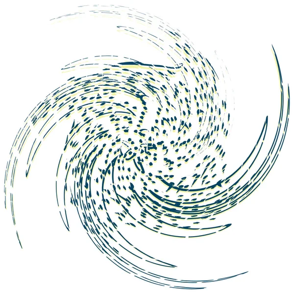 Enfärgad Monokrom Virvel Virvel Forma Med Rotation Spinn Spiralförvrängning Helix — Stock vektor