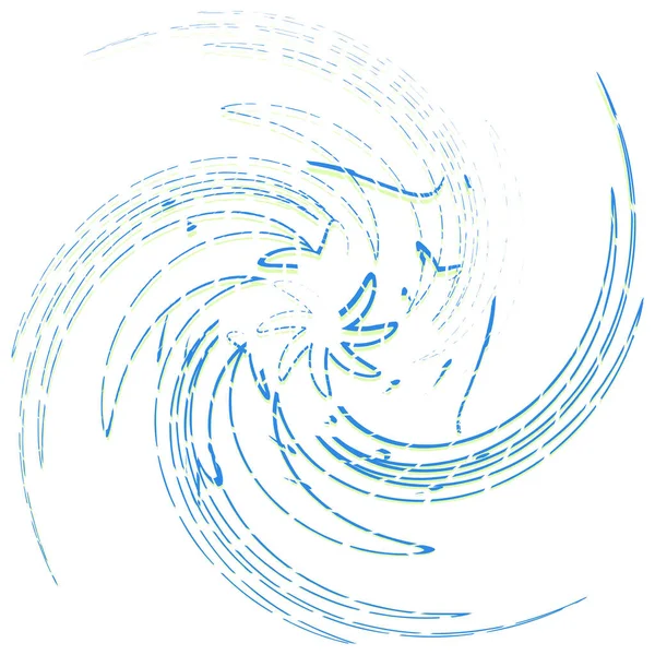 Одноцветный Монохромный Вихрь Вихрь Форма Вращением Вращением Спиральным Искажением Элемент — стоковый вектор