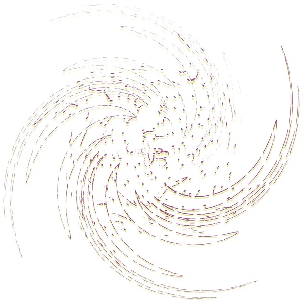 Einfarbig Monochrom Wirbeln Wirbeln Form Mit Rotation Spin Spiralverzerrung Gestaltungselement — Stockvektor