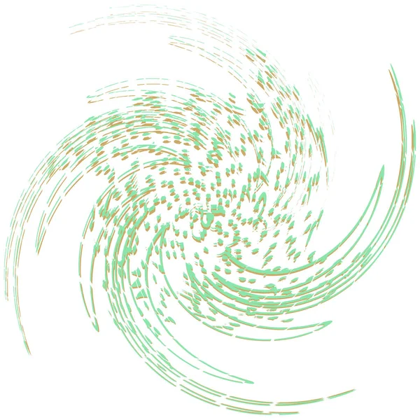 Jednokolorowy Monochromatyczny Twirl Wirujący Kształt Obrotem Obrotem Spiralnymi Zniekształceniami Element — Wektor stockowy