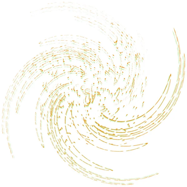 Einfarbig Monochrom Wirbeln Wirbeln Form Mit Rotation Spin Spiralverzerrung Gestaltungselement — Stockvektor