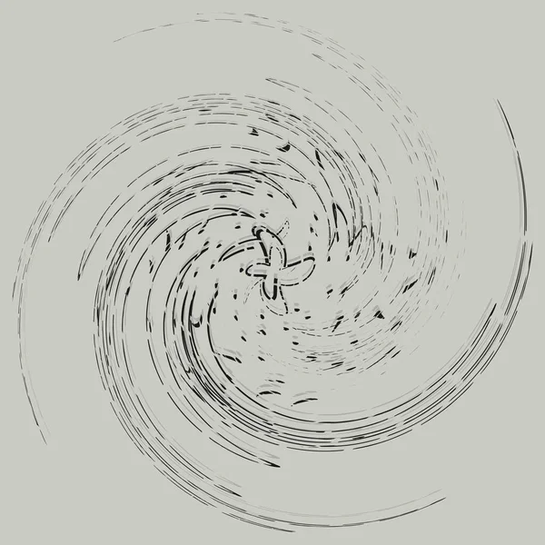 Монохромний Вольт Форми Вихорів Скручені Спіральні Елементи Розробка Концепції Обертання — стоковий вектор