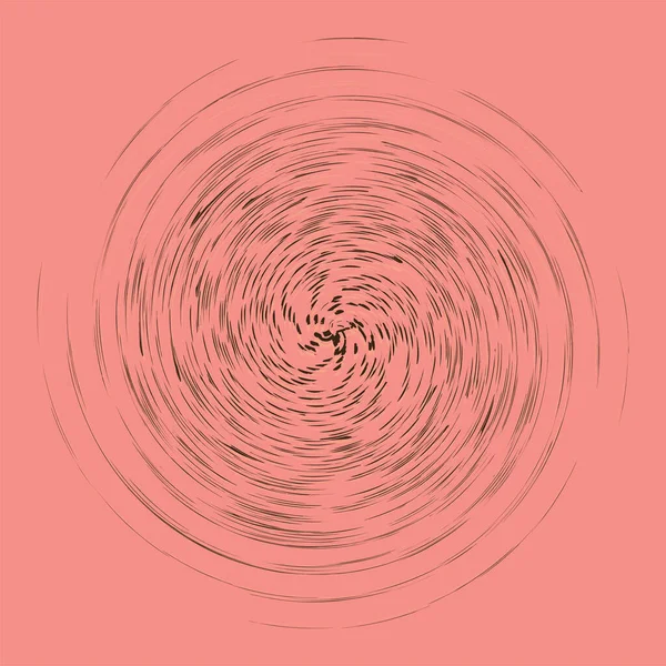 Anillo Concéntrico Colorido Multicolor Monocromo Cíclico Ciclo Espiral Girada Vórtice — Vector de stock
