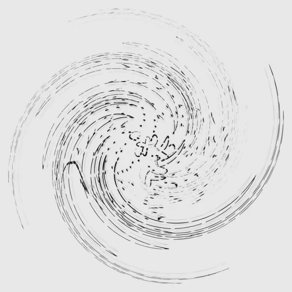 Смоктання Мазок Гранжевий Монохром Чорно Білий Вихор Форми Скручений Спіральний — стоковий вектор