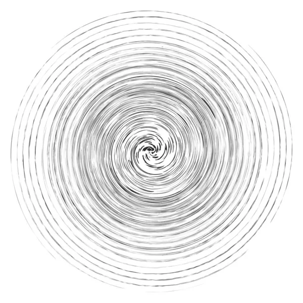 Schmutz Schmiererei Grunzig Monochrom Schwarz Weiße Volute Wirbelform Verdrehtes Helixelement — Stockvektor