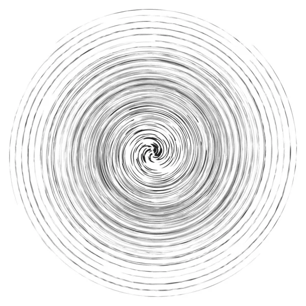 Schmutz Schmiererei Grunzig Monochrom Schwarz Weiße Volute Wirbelform Verdrehtes Helixelement — Stockvektor