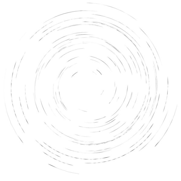 Smudge, smear, grungy monochrome, black and white volute, vortex shape. Twisted helix element. Rotation, spin and twist concept design. Abstract greyscale spiral, swirl, twirl illustration