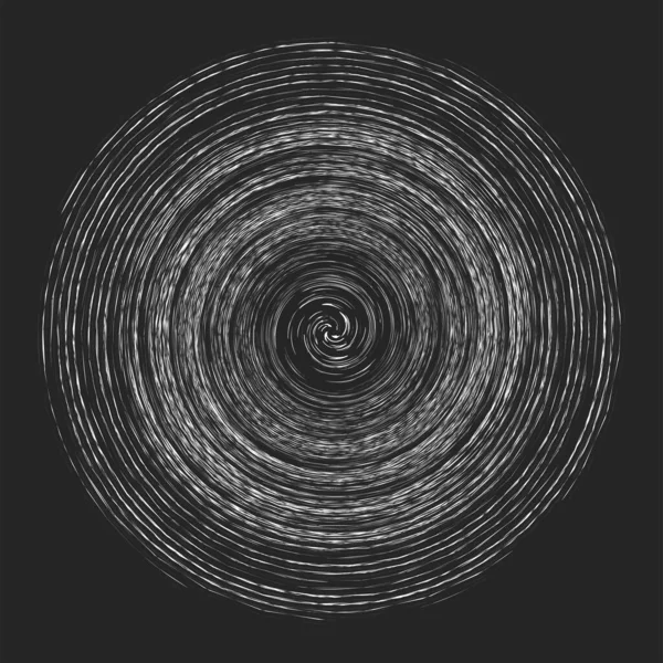 スマッジ スミア グランジーモノクローム 黒と白のボリューム 渦の形 ねじれたらせんの要素 ねじれの概念設計 要約グレースケールスパイラル 渦巻き ツイルイラスト — ストックベクタ
