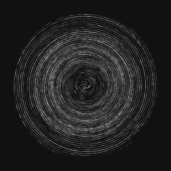 Smudge Uitstrijkje Grungy Monochrome Zwart Wit Voluut Vortex Vorm Verdraaide — Stockvector