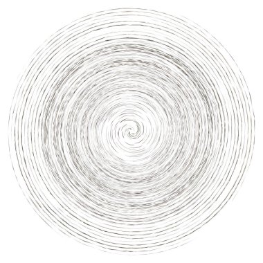 Krem lekesi, soyut spiral tasarım elementi. Döndür, döndür. Volt, sarmal, koklear çizim