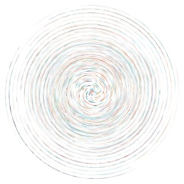 Tek noktalı, çok renkli ve renkli spiral, girdap, dönme elementi. Bükülmüş döngüsel, dairesel ve dairesel, yayılan girdap, volt şekilli