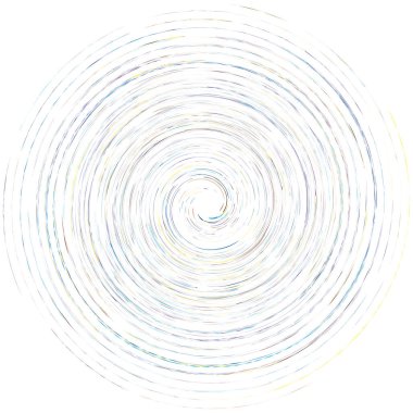 Tek noktalı, çok renkli ve renkli spiral, girdap, dönme elementi. Bükülmüş döngüsel, dairesel ve dairesel, yayılan girdap, volt şekilli