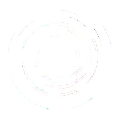 Tek noktalı, çok renkli ve renkli spiral, girdap, dönme elementi. Bükülmüş döngüsel, dairesel ve dairesel, yayılan girdap, volt şekilli