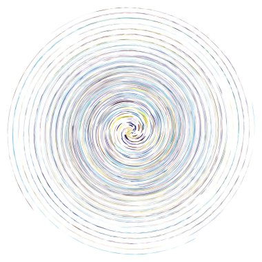 Tek noktalı, çok renkli ve renkli spiral, girdap, dönme elementi. Bükülmüş döngüsel, dairesel ve dairesel, yayılan girdap, volt şekilli