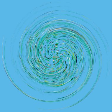 Tek noktalı, çok renkli ve renkli spiral, girdap, dönme elementi. Bükülmüş döngüsel, dairesel ve dairesel, yayılan girdap, volt şekilli