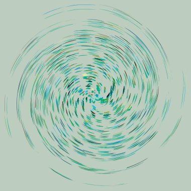 Tek noktalı, çok renkli ve renkli spiral, girdap, dönme elementi. Bükülmüş döngüsel, dairesel ve dairesel, yayılan girdap, volt şekilli