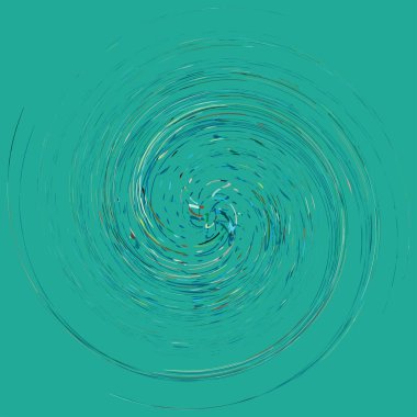 Tek noktalı, çok renkli ve renkli spiral, girdap, dönme elementi. Bükülmüş döngüsel, dairesel ve dairesel, yayılan girdap, volt şekilli