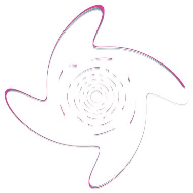 Tek renkli, tek renkli kıvrımlı, kıvrımlı. Döndürme, döndürme, sarmal çarpıtma şeklinde. Helix, volta ve sicim tasarım elementi