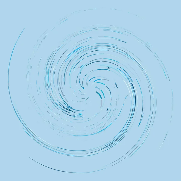 Monochrome Cyclische Cyclische Concentrische Ringen Draaiende Spiraal Draaikolk Draaikolk Abstracte — Stockvector