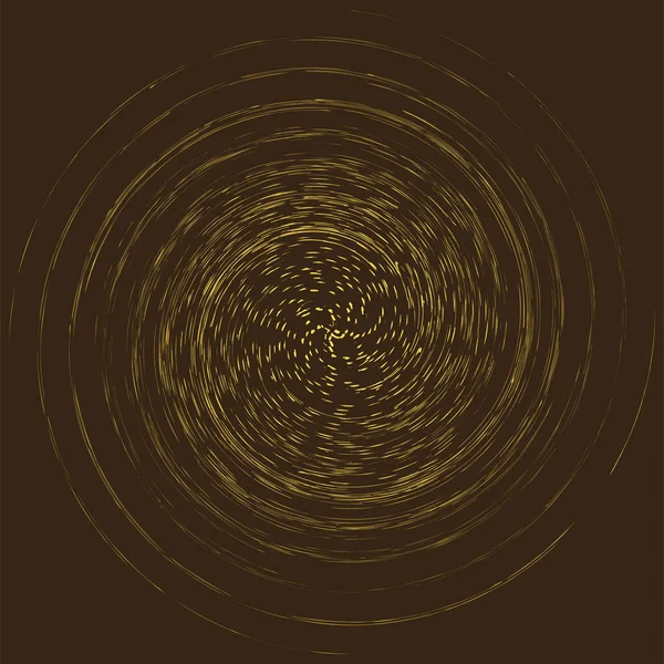 Monocromo Cíclico Ciclo Anillos Concéntricos Espiral Girada Vórtice Verticilo Circular — Vector de stock