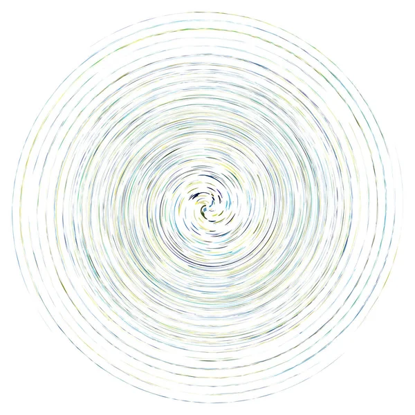 Singolo Chiazzato Multicolore Colorato Spirale Vortice Elemento Vortice Torsione Ciclica — Vettoriale Stock