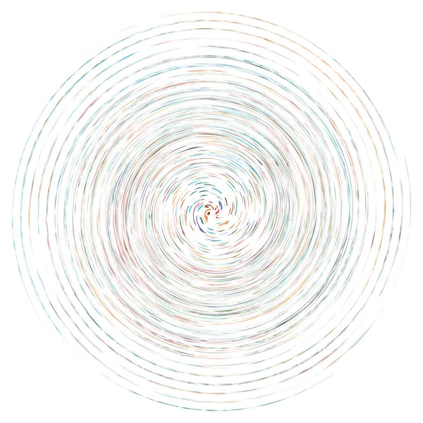 Single Moteado Multicolor Colorido Espiral Remolino Elemento Giratorio Torcido Cíclico — Vector de stock