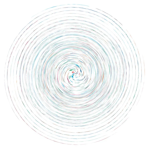 Single Moteado Multicolor Colorido Espiral Remolino Elemento Giratorio Torcido Cíclico — Vector de stock