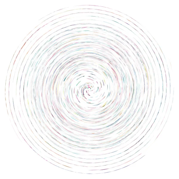 Tek Noktalı Çok Renkli Renkli Spiral Girdap Dönme Elementi Bükülmüş — Stok Vektör