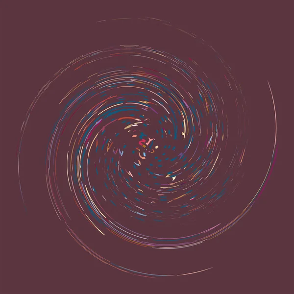 Однорядний Строкатий Різнокольоровий Барвистий Спіральний Вихровий Вихровий Елемент Скручений Циклічний — стоковий вектор
